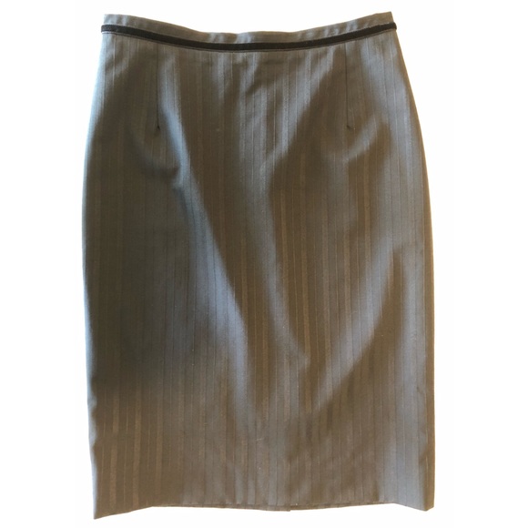 Dolce & Gabanna Black Striped Pencil Skirt SZ 40 4 - Picture 1 of 6